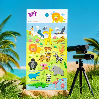 Gambar Kiddy Fun Funny Stiker Play Safari Animal - Mix