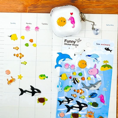 Gambar Kiddy Fun Funny Stiker Sea Animals - Mix