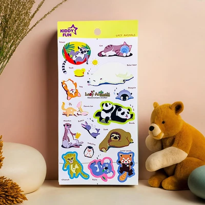 Gambar Kiddy Fun Funny Stiker Lazy Animals - Mix