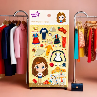Gambar Kiddy Fun Funny Stiker Closet Traditional Clothes - Mix