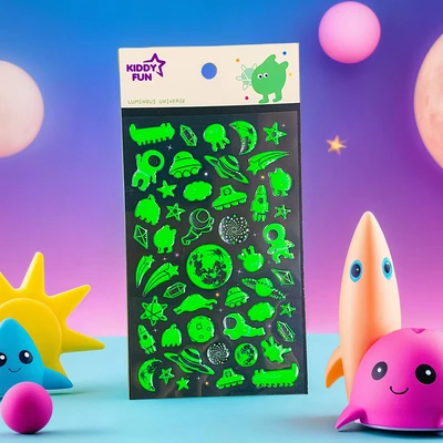 Gambar Kiddy Fun Funny Stiker Luminous Dino - Hijau