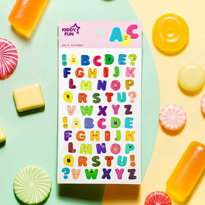 Gambar Kiddy Fun Funny Stiker Jelly Alphabet - Mix