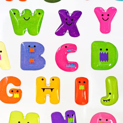 Gambar Kiddy Fun Funny Stiker Jelly Alphabet - Mix