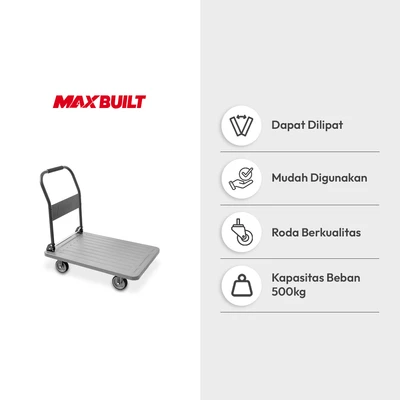 Gambar Maxbuilt Troli Barang Lipat 500Kg - Abu-Abu