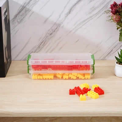 Gambar Stora Kotak Penyimpanan Stackable Mini Long 20.5x8.2x6.5 cm Set 2 pcs