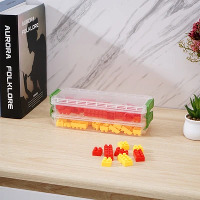 Gambar Stora Kotak Penyimpanan Stackable Mini Long 20.5x8.2x6.5 cm Set 2 pcs
