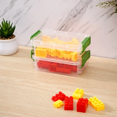 Gambar Stora Kotak Penyimpanan Stackable Mini 12.2x8.2x7.5 cm Set 2 pcs