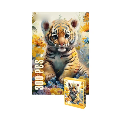 Gambar Kiddy Fun Velvet Puzzle Tiger Set 300 Pcs - Mix