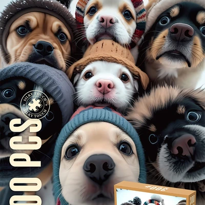 Gambar Kiddy Fun Velvet Puzzle Snow Selfie Set 300 Pcs - Mix