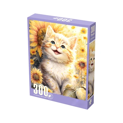 Gambar Kiddy Fun Velvet Puzzle Pleasant Cat Set 300 Pcs - Mix