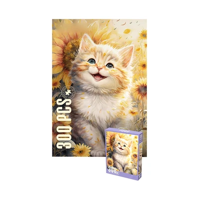 Gambar Kiddy Fun Velvet Puzzle Pleasant Cat Set 300 Pcs - Mix