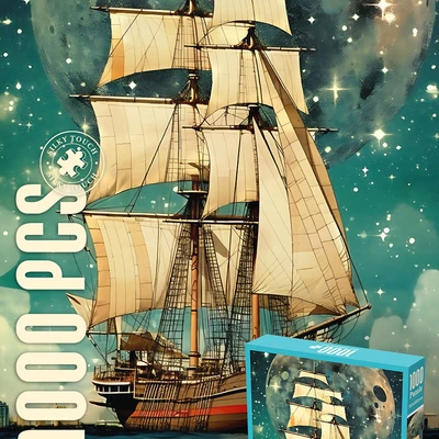 Gambar Kiddy Fun Velvet Puzzle Classic Ship Set 1000 Pcs - Mix