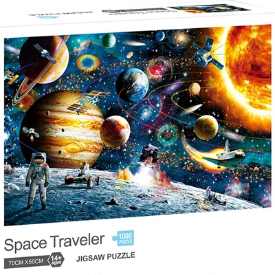 Gambar Kiddy Fun Puzzle Space Travel Set 1000 Pcs - Mix