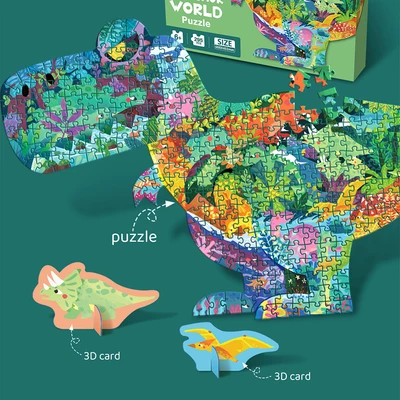Gambar Kiddy Fun Dino World Puzzle Set 295 Pcs - Mix