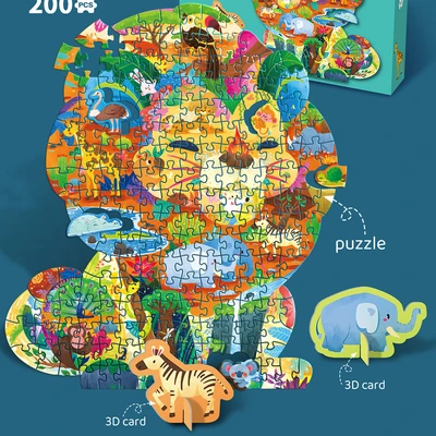 Gambar Kiddy Fun Forest World Puzzle Set 200 Pcs - Mix