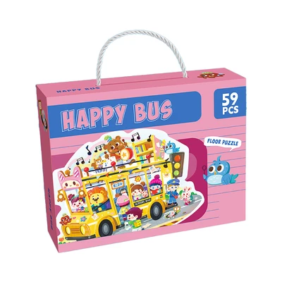 Gambar Kiddy Fun Happy Bus Floor Puzzle Set 59 Pcs - Mix