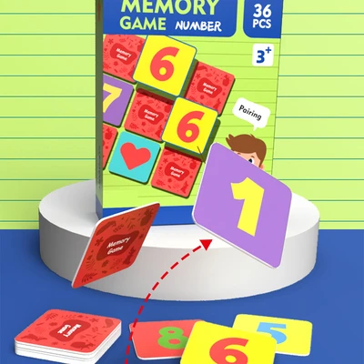 Gambar Kiddy Fun Puzzle Memory Game Number Set 36 Pcs - Mix