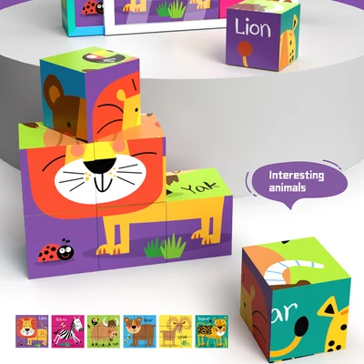 Gambar Kiddy Fun Puzzle Animal 6 In 1 - Mix