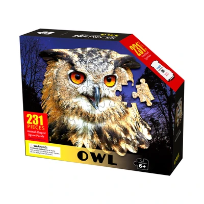 Gambar Kiddy Fun Puzzle Owl Set 231 Pcs - Cokelat