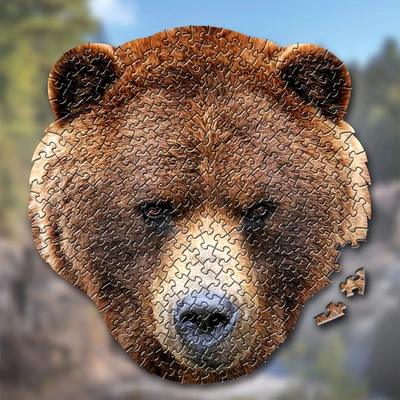 Gambar Kiddy Fun Puzzle Brown Bear Set 238 Pcs - Cokelat