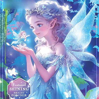 Gambar Kiddy Fun Puzzle Glitter Princess Cindy Belle Set 100 Pcs - Biru