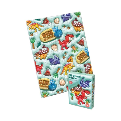 Gambar Kiddy Fun Puzzle 3d Dinosaur Set 120 Pcs - Hijau Mint