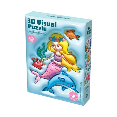Gambar Kiddy Fun Puzzle 3d Mermaid Set 120 Pcs - Biru
