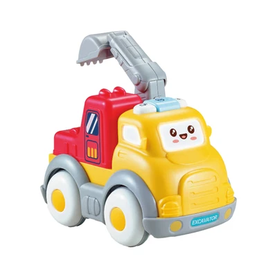 Gambar Little Giggles Friction Excavator Town Vehicle - Kuning/merah