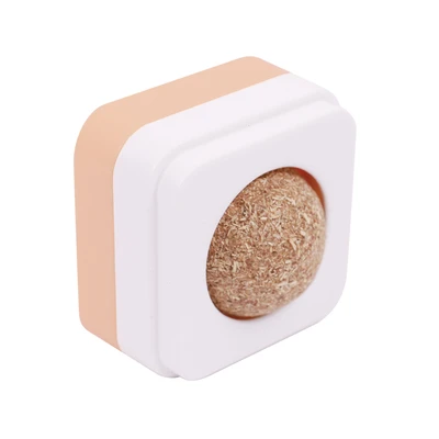 Gambar M-Pets Herball Mainan Kucing Fruit Ball - Krem Beige
