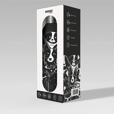 Gambar M-Pets Petjoy Botol Vacuum Flask Stainless Steel 500 ml - Hitam/Putih