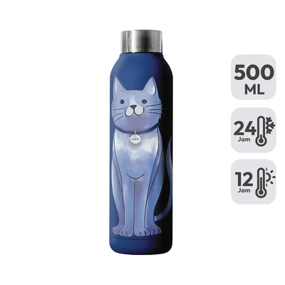 Gambar M-Pets Petjoy Botol Vacuum Flask Stainless Steel 500 ml - Biru