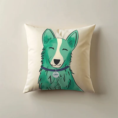 Gambar M - Pets Petjoy Bantal Sofa 36x36 cm Luna - Putih/Hijau