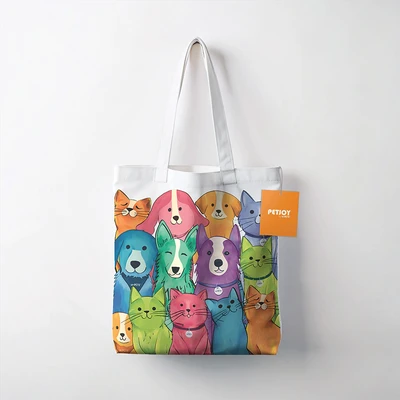 Gambar M-Pets Petjoy Tote Bag Lipat Pet Family Colorful - Mix