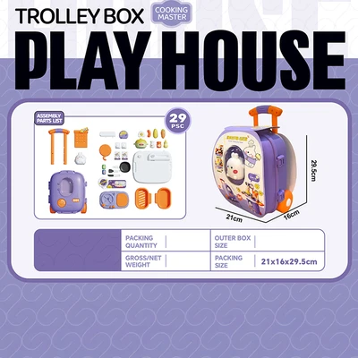 Gambar Pretty Missy Playset Playhouse Kitchen Rabbit Suitcase - Ungu
