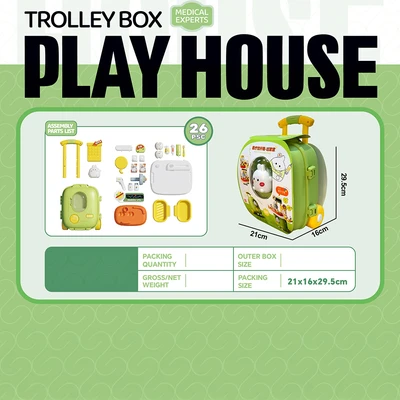 Gambar Pretty Missy Playset Playhouse Medical Rabbit Suitcase - Hijau