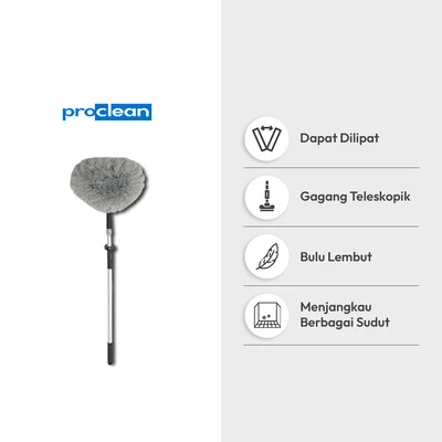 Gambar Proclean Sapu Plafon Lipat Extendable - Abu-Abu