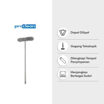 Gambar Proclean Kemoceng Plafon Lipat Dengan Wadah - Abu-Abu