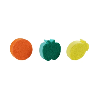 Gambar Proclean Spons Pembersih Peralatan Makan Dan Dapur Desain Buah Set 3 pcs - Mix