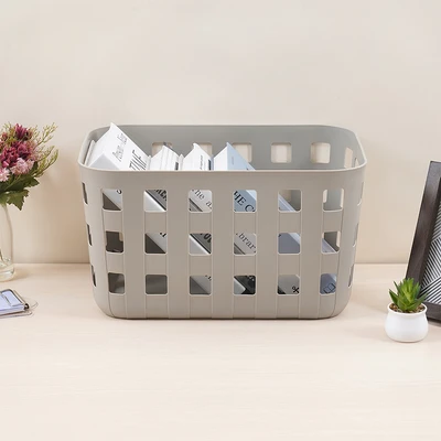 Gambar Stora Concept Keranjang Penyimpanan Rectangle 38.3x26.6x21.5 cm - Abu-Abu