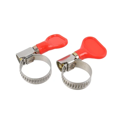 Gambar Maxbuilt 16-25 mm Klem Selang Butterfly Set 2 pcs - Silver/Merah