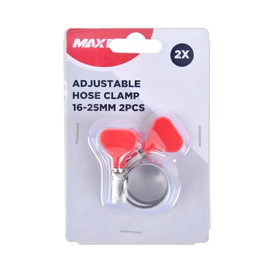 Gambar Maxbuilt 16-25 mm Klem Selang Butterfly Set 2 pcs - Silver/Merah