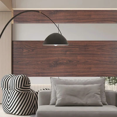 Gambar Forhom Stiker Dinding & Furnitur Dark Oak 45x300 cm - Cokelat Tua