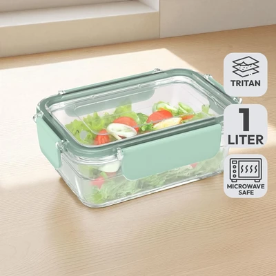 Gambar Appetite Lucy Wadah Makanan Tritan Rectangle 1 Liter - Hijau