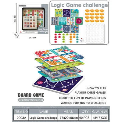Gambar Kiddy Fun Board Game Classic Logic Game Challenge Set 60 pcs - Mix