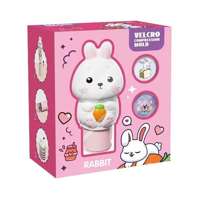 Gambar Kiddy Fun Magic Seal Sticker Rabbit Set 100 Pcs - Pink
