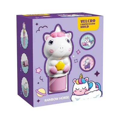 Gambar Kiddy Fun Set Velcro Compression Mold Magic Seal Sticker Unicorn - Putih
