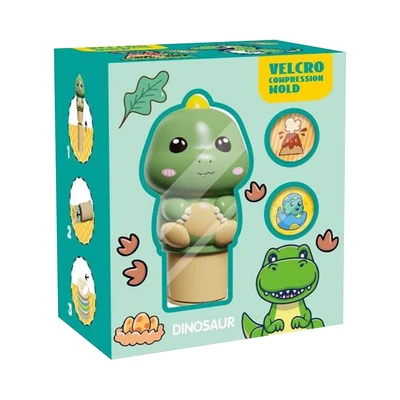 Gambar Kiddy Fun Set Velcro Compression Mold Magicseal Sticker Dino - Hijau
