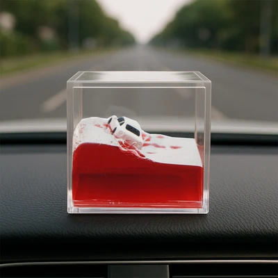 Gambar Otto Klasse Ornamen Dashboard Mobil Float Car - Merah