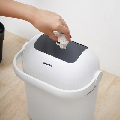 Gambar Stora Tempat Sampah Plastik Tutup Sliding 9 Liter - Putih