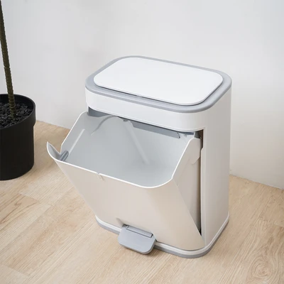 Gambar Stora Tempat Sampah Plastik Pedal Two Way Opened 12 Liter - Putih